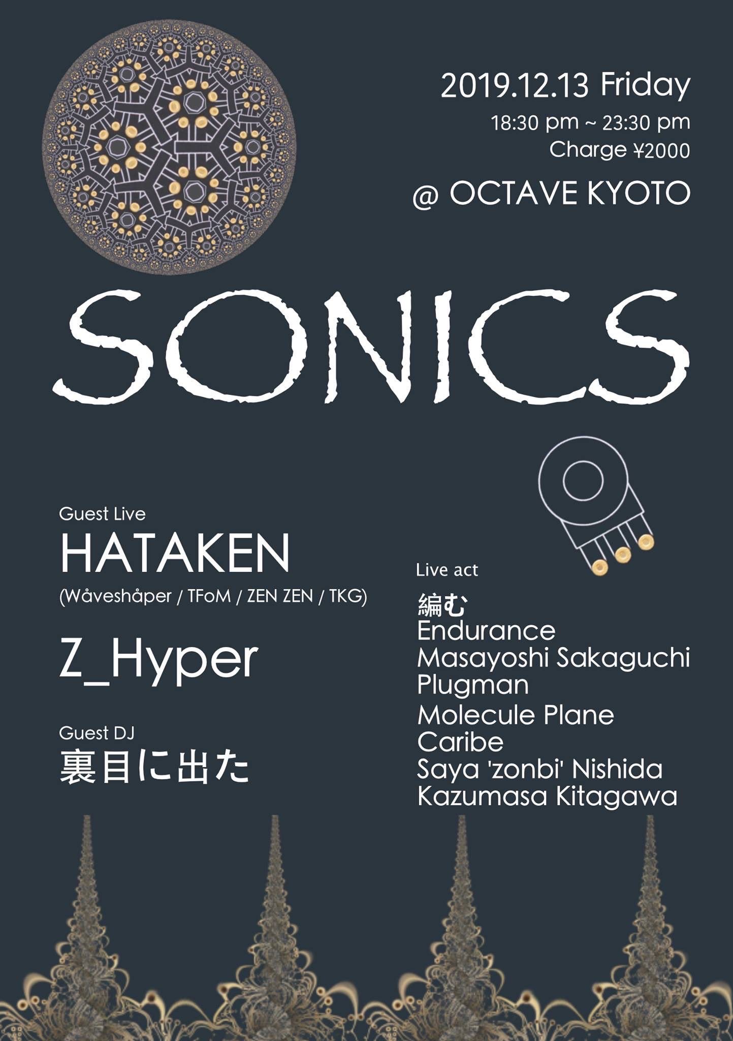 12/13 Sonics に出演します
